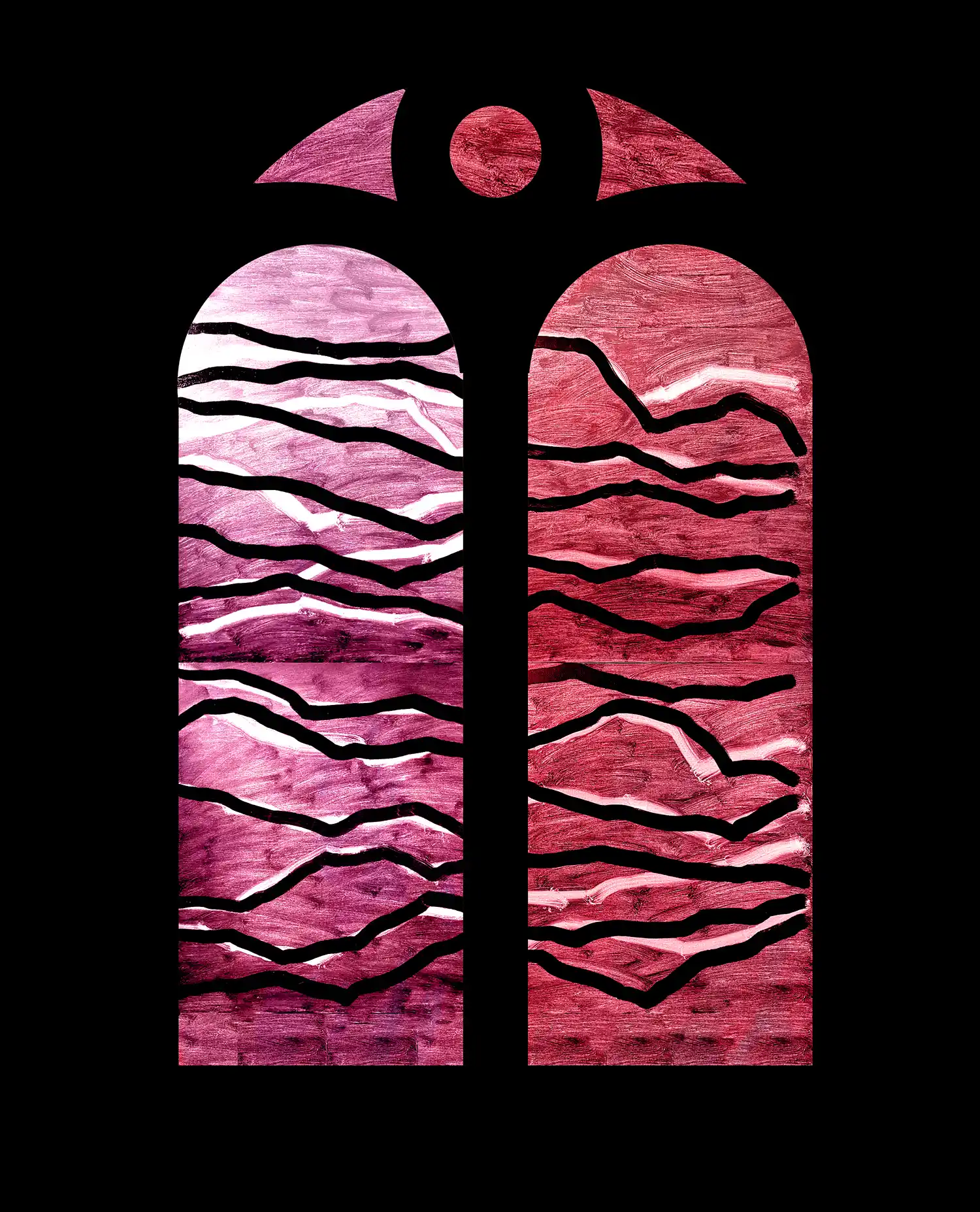 Création des vitraux de Janos Ber